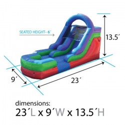 12 foot retro inflatable water slide dimensions2 1709057283 12' Mini Slide