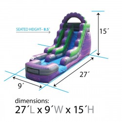 15 foot purple marble inflatable water slide dimensions2 1709058111 15' Purple Rain