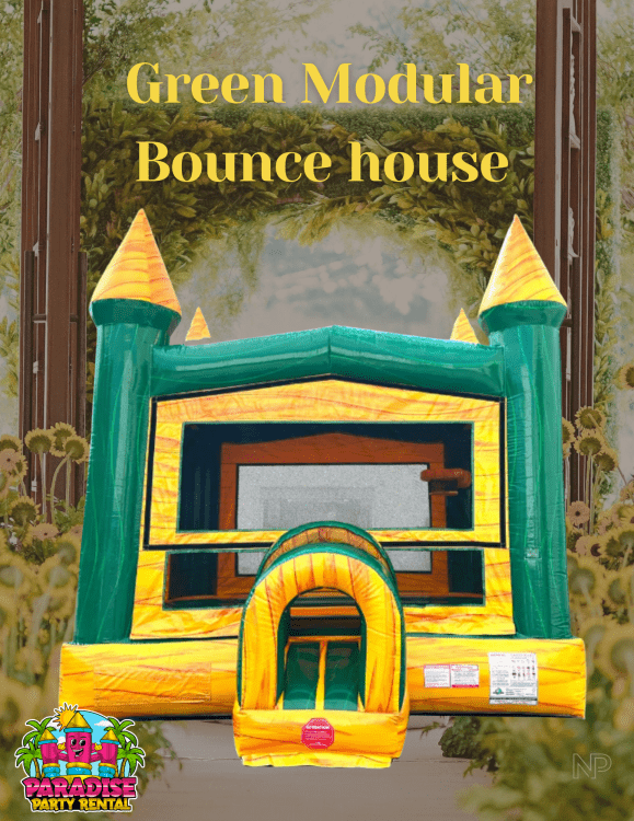 Green Modular bounce house